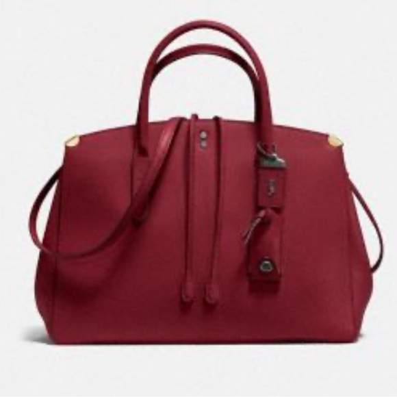 Coach Handbags - NWT Burgundy Coach Glovetanned Leather Cooper Carryall Tote